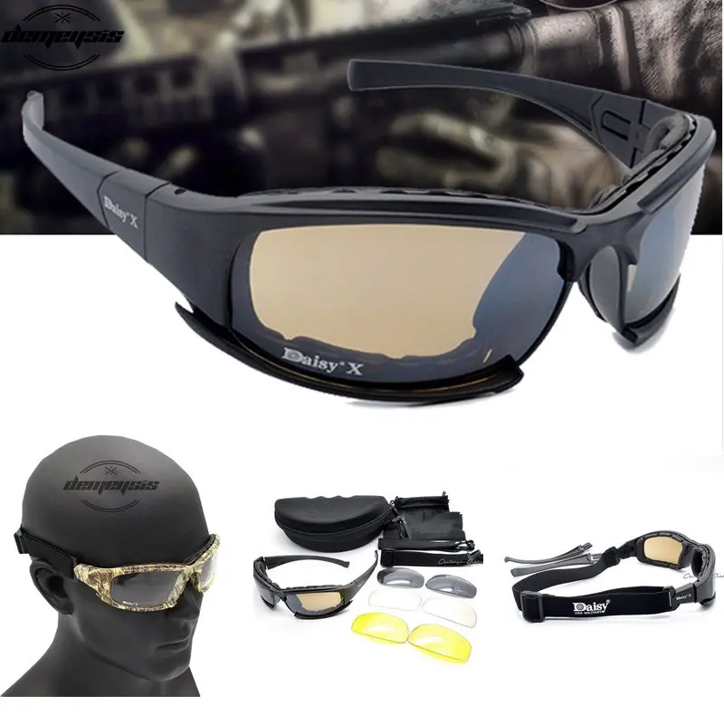 Gaming Glasses Uv - Daisy Tactical Goggles Sunglasses Men Sun
