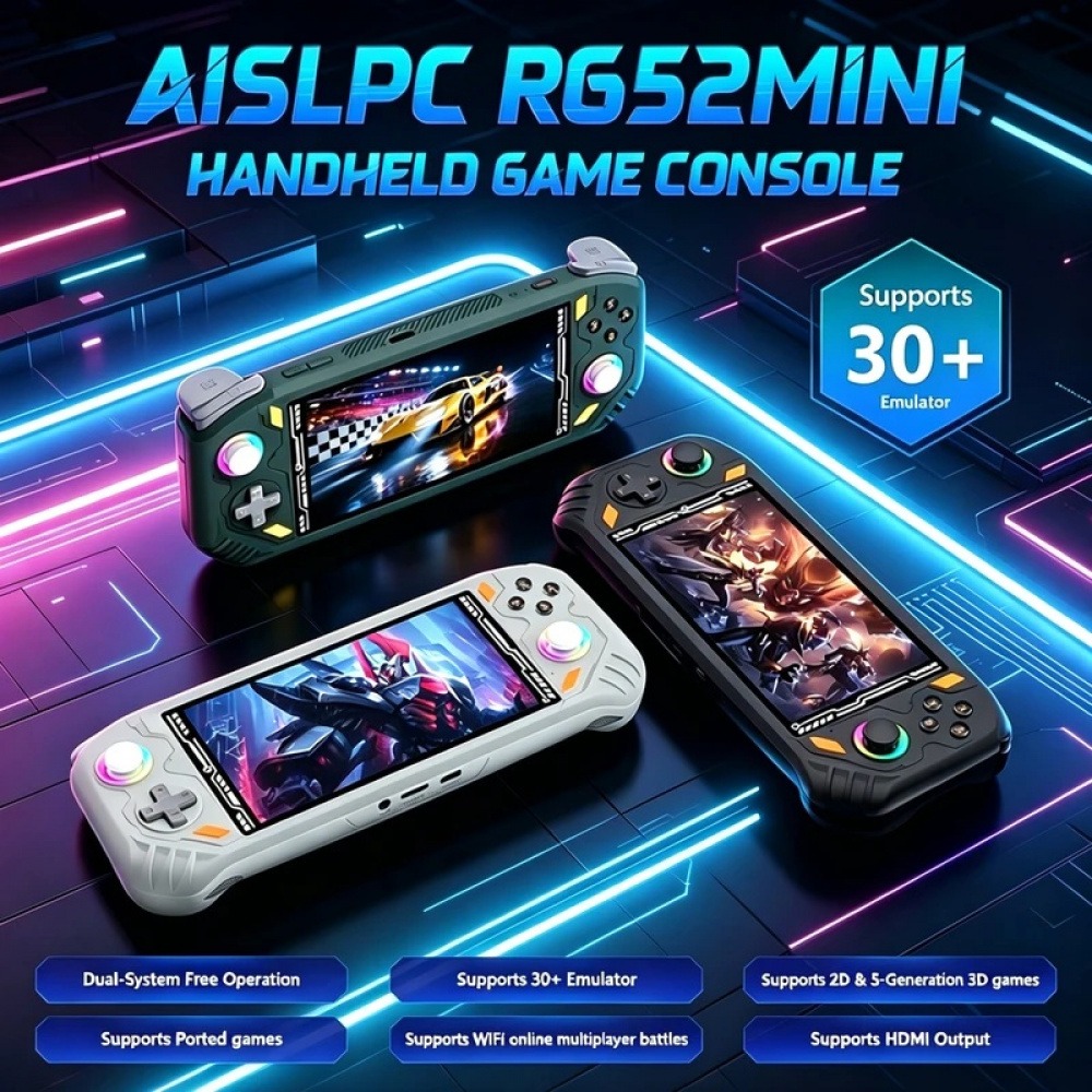 Q21 Gaming Console - RG52 Mini Retro Handheld Game Console