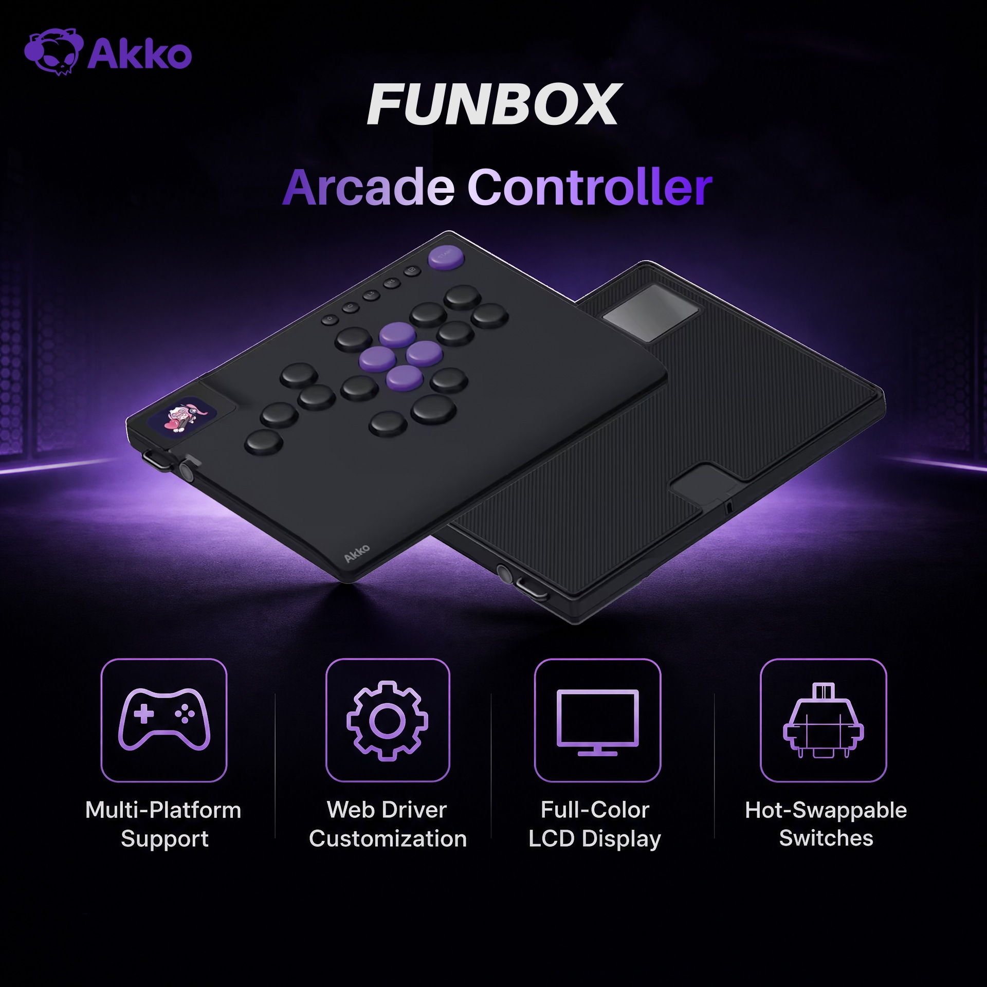 Gaming Console Tv Stick - Akko FUNBOX Magnetic Leverless Hitbox Controller