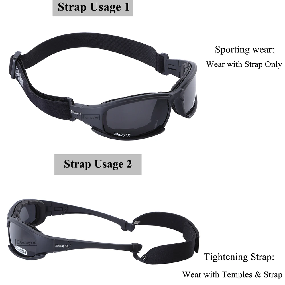 Daisy Tactical Goggles Sunglas - Gaming Glasses Uv ulasan dan harga
