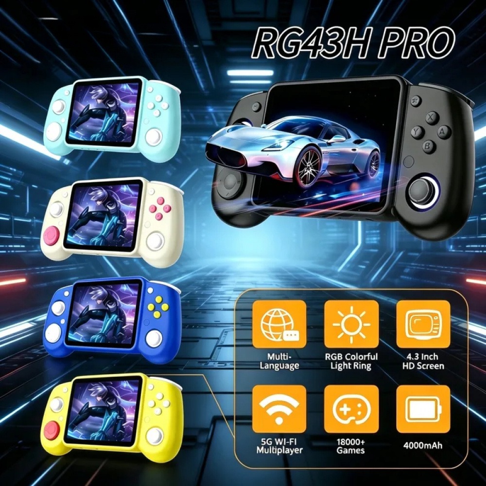 RG43H Pro Portable Retro Handh - Q21 Gaming Console ulasan dan harga