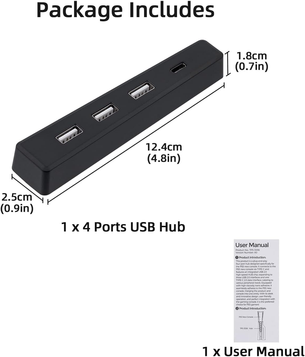4 Ports USB Hub for PS5 Slim D - Gaming Console Ps5 ulasan dan harga