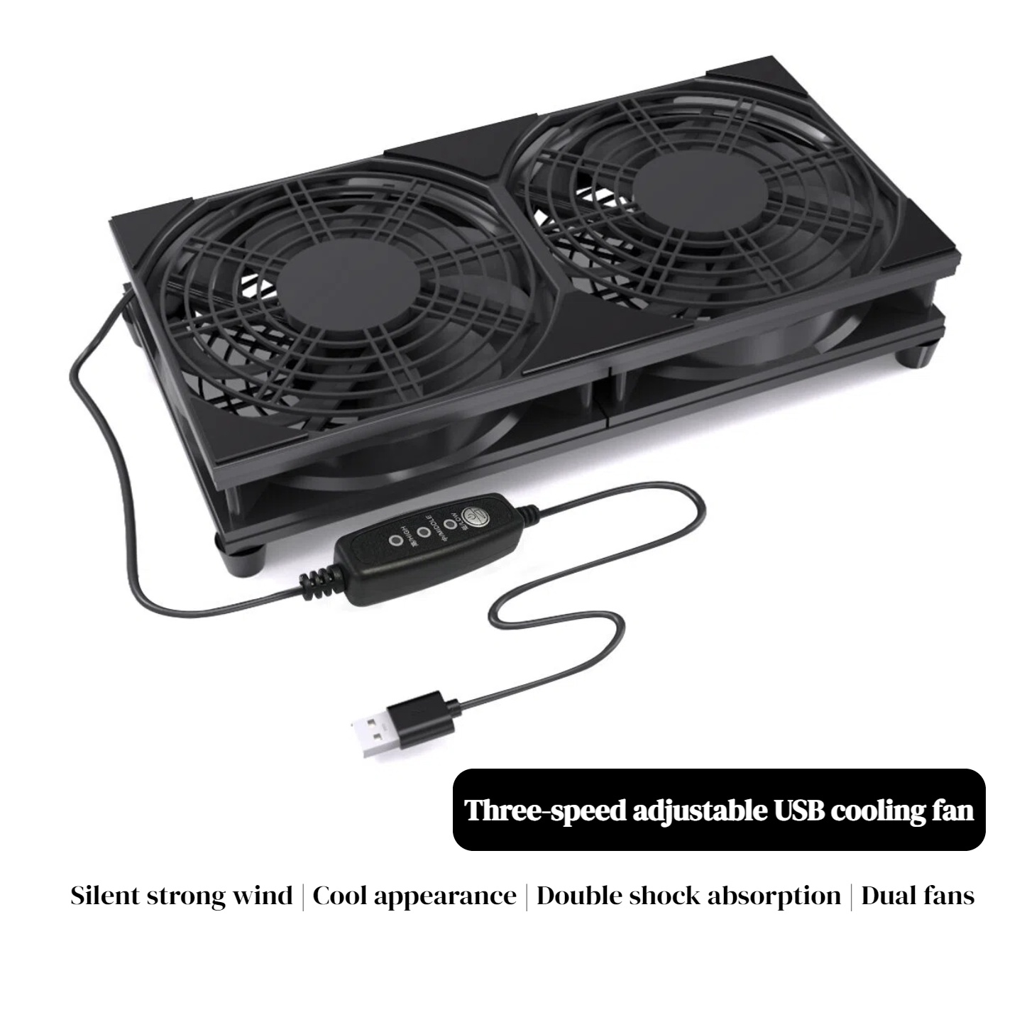 Dual USB Cooling Fan with 3-Sp - Console Cooling Fan ulasan dan harga