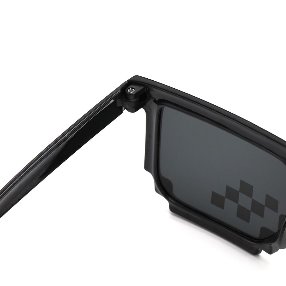 Funny Pixelated Mosaic Glasses - Gaming Glasses Uv ulasan dan harga