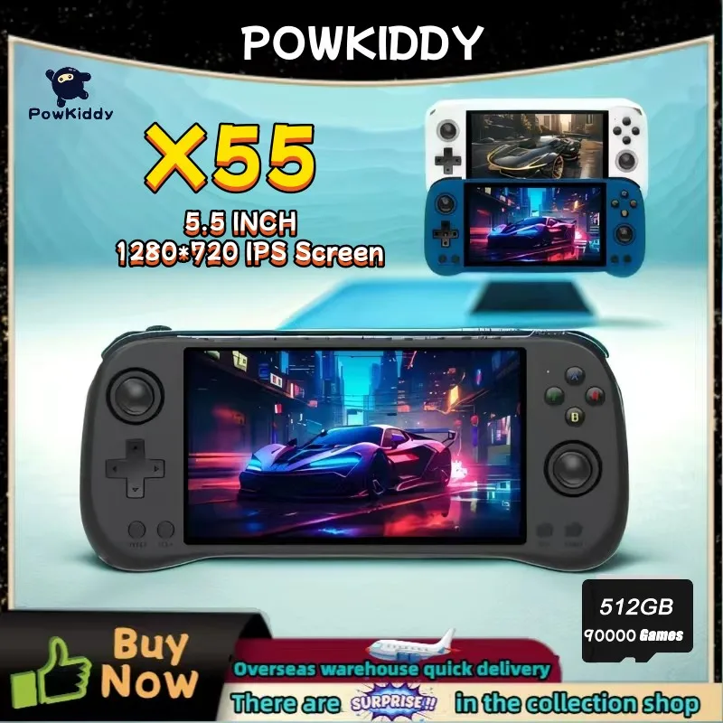 POWKIDDY X55 Handheld Game Con - Gaming Console X55 ulasan dan harga
